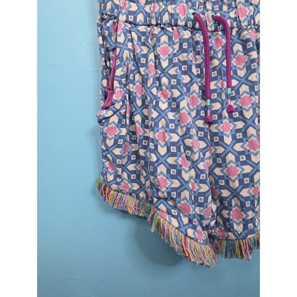 Matilda Jane Size 8 Dream Chasers Rainbow Fringe Romper Purple Blue - Picture 2 of 8